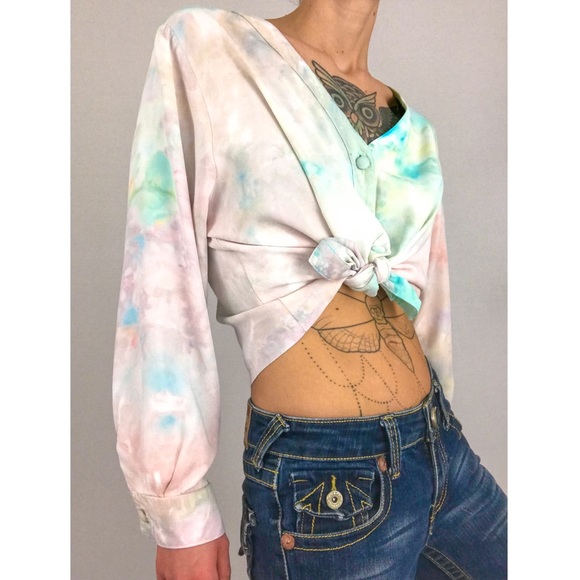 Vintage 💫 Hand-Dyed Blouse in Dreaming - Picture 4 of 15